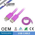 Promotion des ventes ! Câble data usb 2,0 SIPU coloré, câble plat avec de bonnes performances 30cm 1m 3m 5m